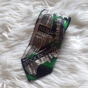 Keith Daniels Emerald Green Stock Exchange/NASDAQ Silk Tie